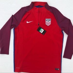 Nike USA USMNT 3/4 zip soccer pullover jacket